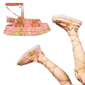 Ugg x Collina Strada Women’s ‘Golden Glow’ Platform Sandal Pink Floral Size 8 US